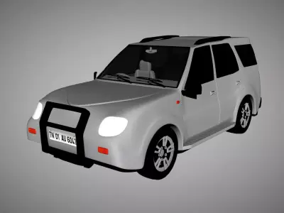 Car 3d model with rig SUV 3D model