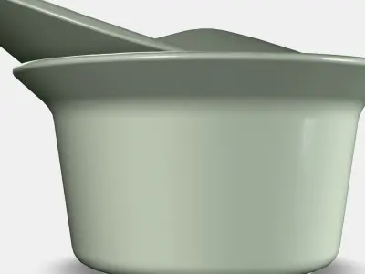 FARGKLAR Oven-serving dish with lid 1 Low-poly 3D model
