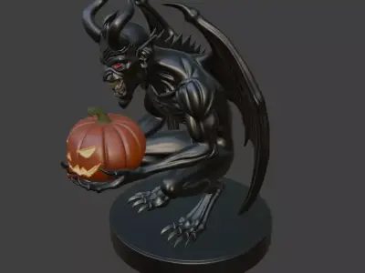 Halloween Black Demon 3D Model 3D print model