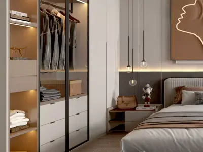 Bedroom interior  05 3D model