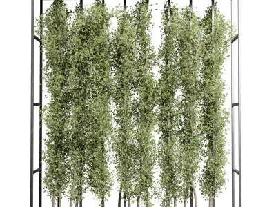 Vertical Wall Garden With Metal frame set 54 Low-poly 3D model