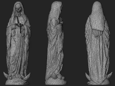 Santa Muerte Low-poly 3D model
