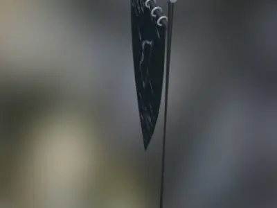 Archery banner Low-poly 3D model