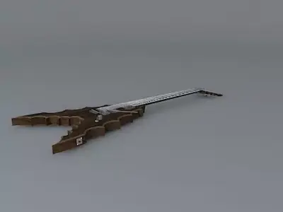 Spiny v guitar Free 3D model