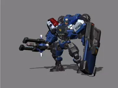 Johnson SABER Automata Skin Low-poly 3D model