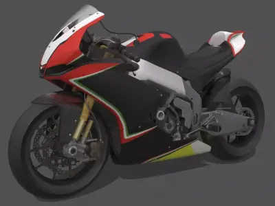 Sportbike1 Low-poly 3D model