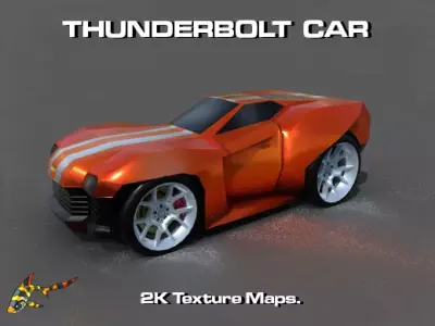 THUNDERBOLT CAR Low-poly 3D model
