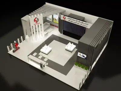 Booth Exhibition Stand a357b 3D model