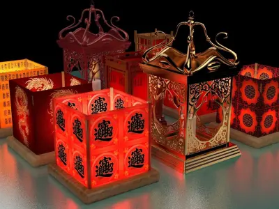  Chinese water lantern  3D model