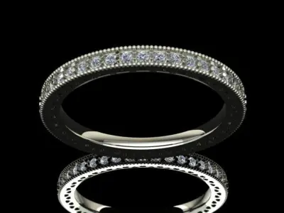 Round Diamond Ring Tiffany Style 3D print model