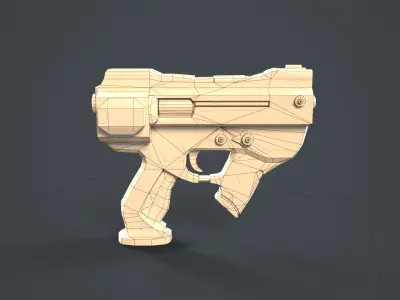Whip Cream Gun Low-poly 3D model