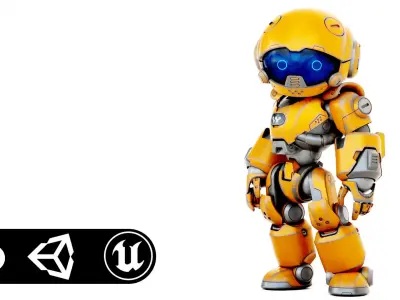 ROBO ZERO-X  Rigged for Unreal Engine - Unity - MIXAMO 3D model