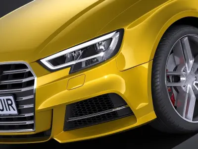 Audi S3 2017 cabriolet 3D model