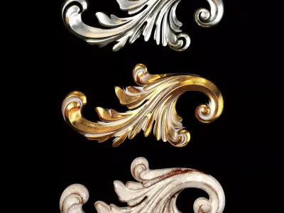 Classic carved 052 3D model