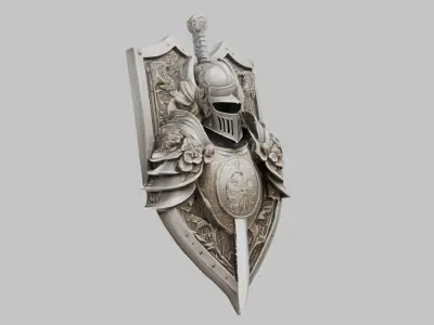  Knights Crest 3D model Low-poly 3D model