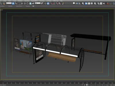 BUS STATIONS MODELS-1   5 MODELS 3D model