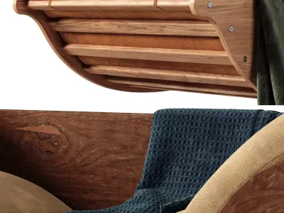 Fashionable moon rocking chair  3D model