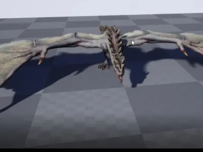 3d Wyvern Low-poly 3D model