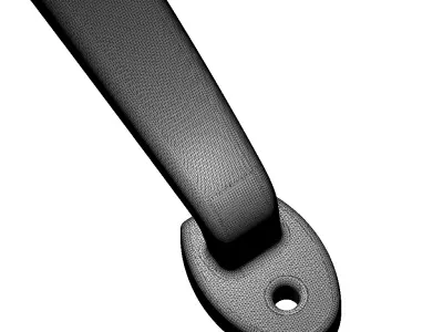 Steel Door Handle 3D print model