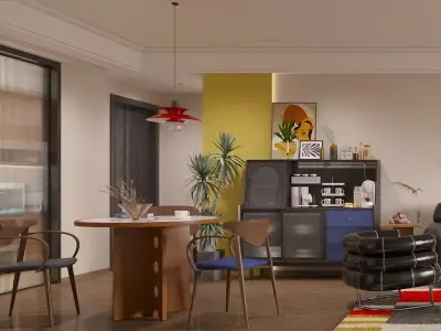 Living room 3D model 50