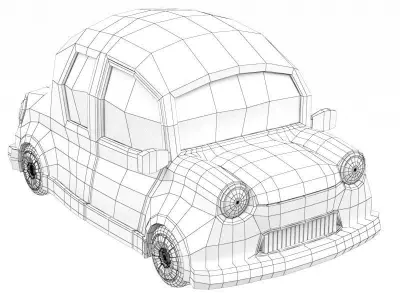 Cartoon car 01 Low-poly 3D model