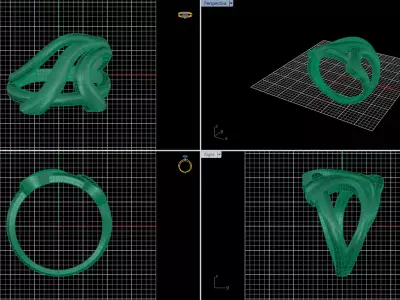 Minimal Abstract Ring 32 3D print model