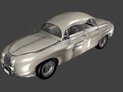 MK II Jaguar Car Low-poly 3D model
