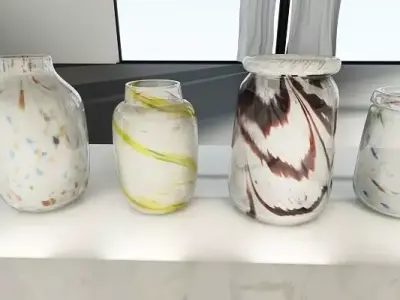 HAY brand vase modeling-4 pieces 3D model
