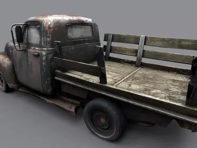 old truck Low-poly 3D model