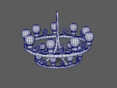 Chandelier and fanoos Ceiling Prop for Unreal Engine  Unity Low-poly 3D model