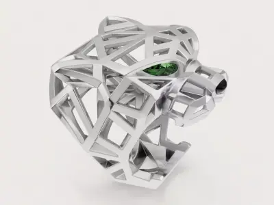 FELINE - RING - MOUTH FINGER OPENING 3D print model