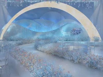  Wedding Banquet Hall 1 3D model