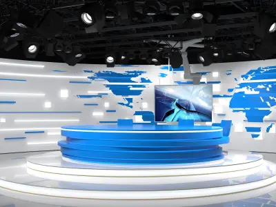 Virtual Broadcast Studio 18 3D model