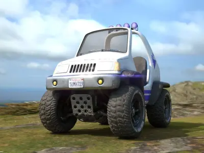 4WD Mini Low-poly 3D model