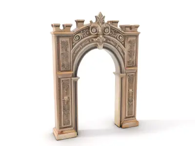 Ornate Archway Model Pack with Decorative Detailing Low-poly 3D model