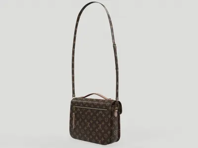 Louis Vuitton Pochette Metis Bag Monogram Brown Low-poly 3D model