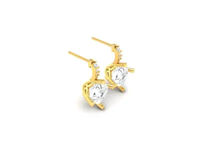 Women Earrings 3dm STL OBJ FBX Render Details 3D print model 2