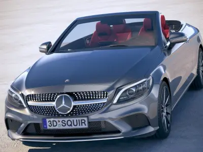 Mercedes C-class AMG Cabrio 2019 3D model