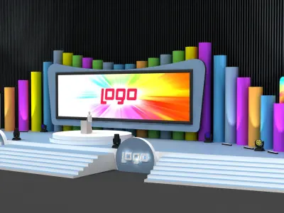 Modern Summit Stage Decor 027 3D model