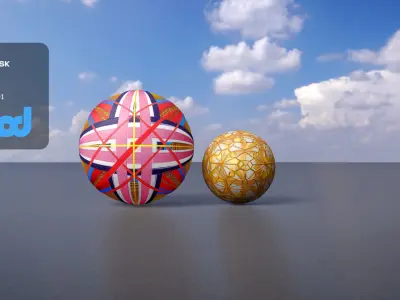 Traditional Japanese Handball 3D model