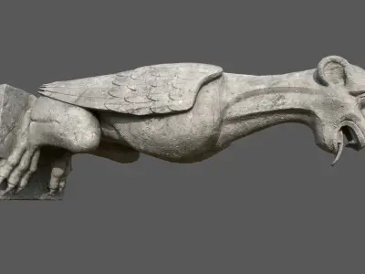 Gargoyle07 Low-poly 3D model