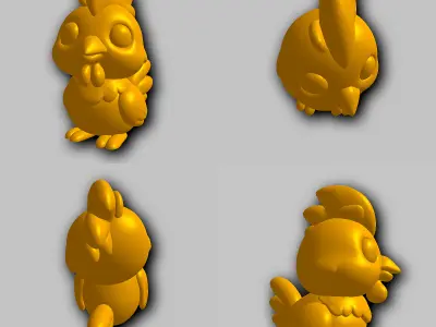 Rooster - Kawaii Animals Collection 3D print model