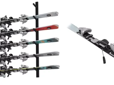 Skis Kit BLENDER 3D Model Cycles 3D model