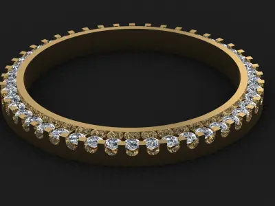 36mm Rolex Compatible Diamond Bezel 2ct 3D print model