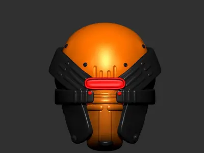helmet high poly sculpt 3d printable  3D model 61