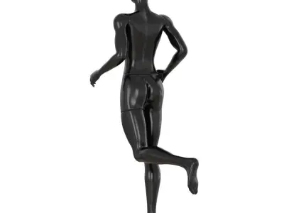 Female running mannequin 91 3D model