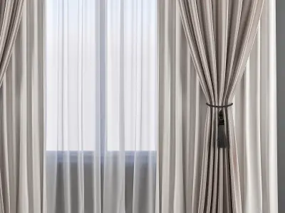 Set 50 Curtains 3D model