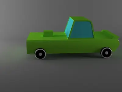 lowpoly racing car Low-poly 3D model