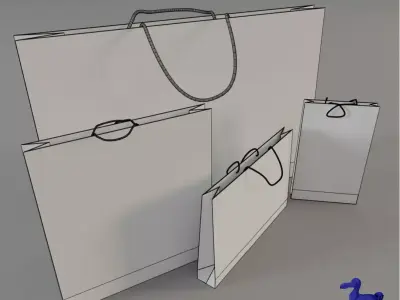 Dior Shopping Bag - Luxury 3D Packaging Model Low-poly 3D model