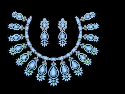 necklace set 502 3D print model